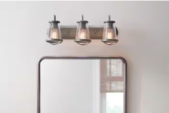 Home Decorators Collection Georgina 3 Light Vanity Fixture - Weathered Iron