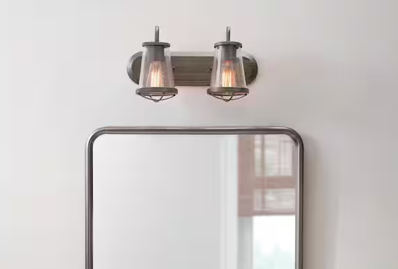 Home Decorators Collection Georgina 2 Light Vanity Fixture - Weathered Iron