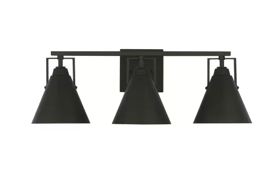 Home Decorators Collection Insdale 3 Light Vanity Fixture - Matte Black