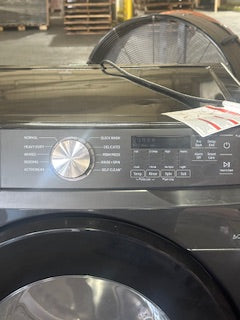 Samsung - 4.5 Cu. Ft. High Efficiency Stackable Smart Front Load Washer with Vibration Reduction Technology+ - Fingerprint Resistant Black Stainless Steel