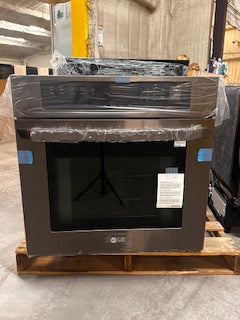 LG Air Fry with Easy Clean 30 inch Smart Compatible Single Electric Wall Oven with Air Fry Single-fan and Self-cleaning ( PrintProof Stainless Steel )