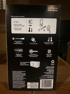 Round Satin Nickel Electronic Single Cylinder Deadbolt Wi-Fi Enabled Powered by Hubspace