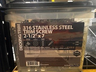 25LB 316 STAINLESS STEEL DECKING / TRIM SCREW