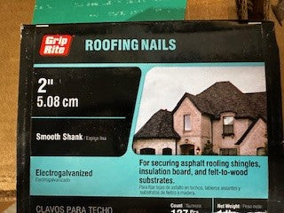 1LB 2 in. x 11-Gauge Electrogalvanized Smooth Shank Roofing Nails