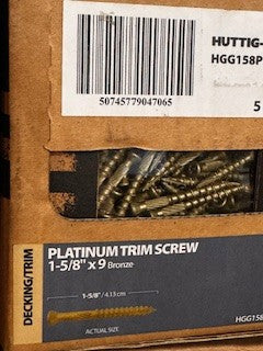 5LB 1-5/8 x 9 T-20 Platinum Trim Screws In Bronze