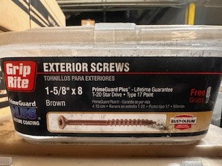 1 LB 1-5/8" x 8 EXTERIOR SCREWS