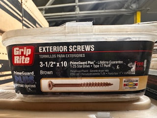 1 LB 3-1/2" x 10 EXTERIOR SCREWS