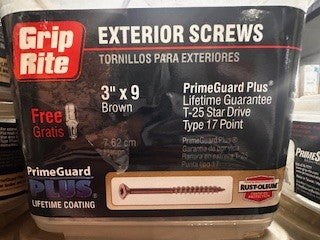 5LB 3" x 9 EXTERIOR SCREWS