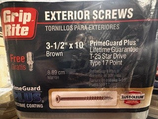 5 LB 3-1/2" x 10 EXTERIOR SCREWS