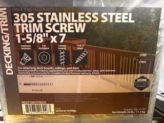 25 LB 1-5/8" x 7 TRIM SCREW